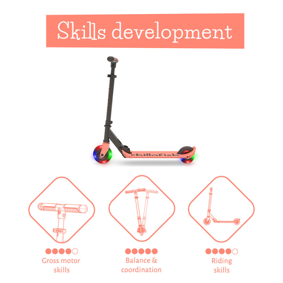 Chillafish Flexxi Glow сгъваема тротинетка Flamingo