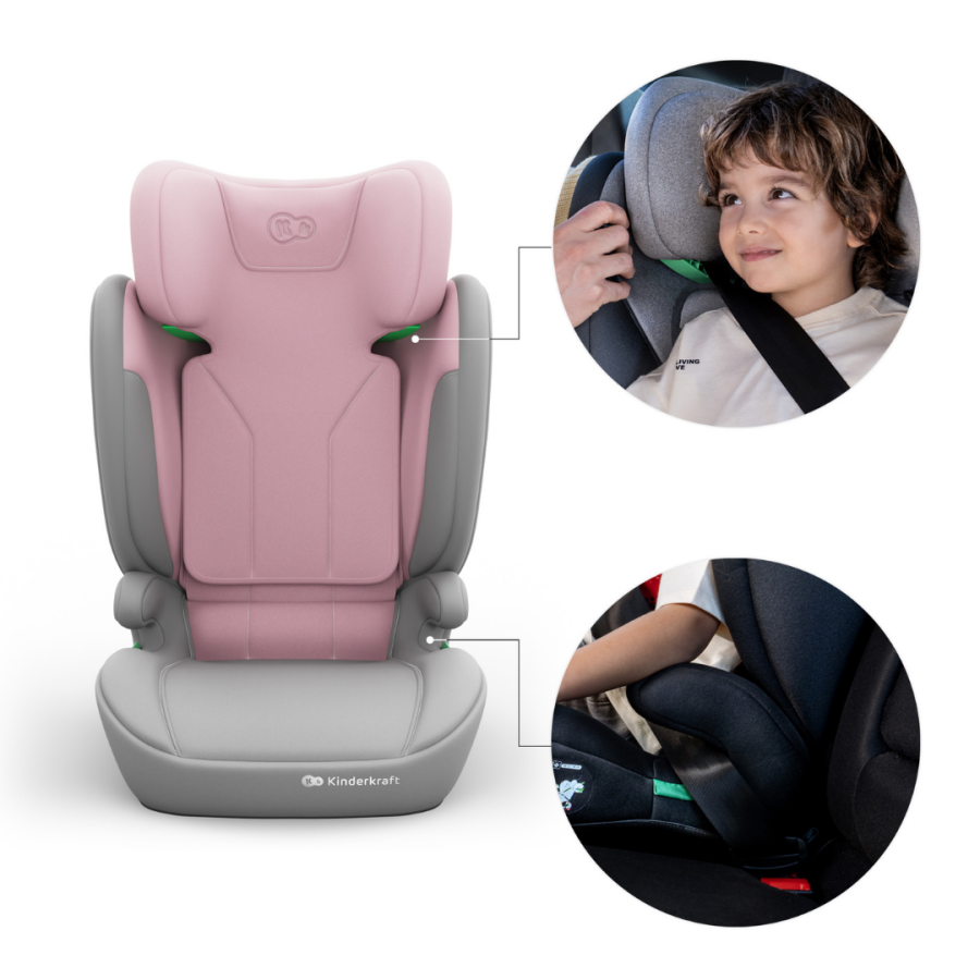 Столче за кола Kinderkraft I-Spark 2 Plus Pink