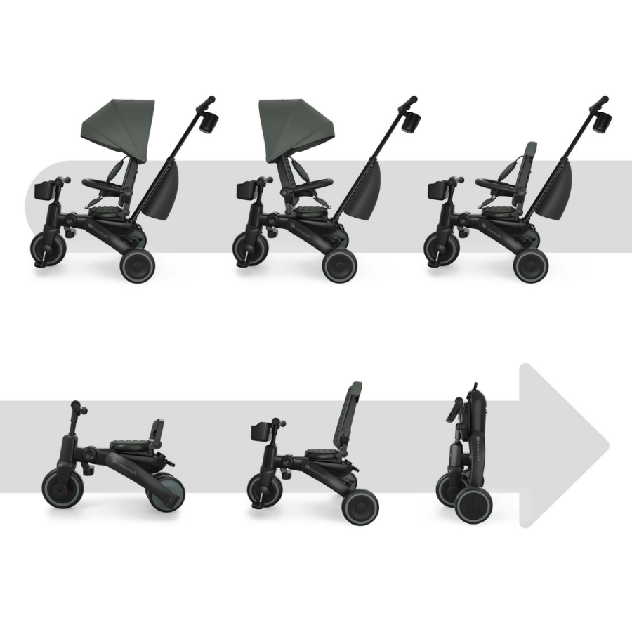 Сгъваема триколка Kinderkraft Jazz 3 зелена