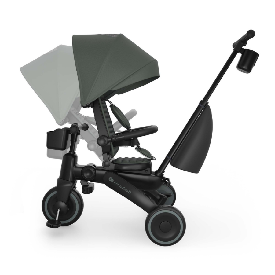 Сгъваема триколка Kinderkraft Jazz 3 зелена