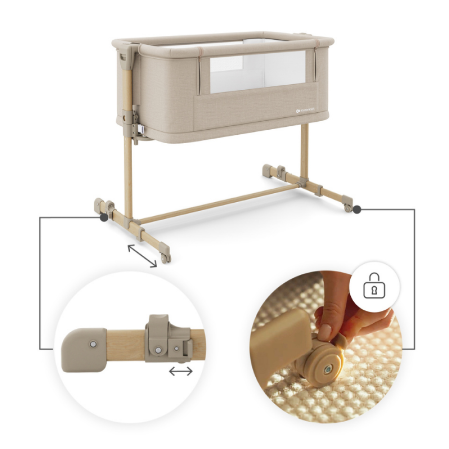Бебешка кошара KinderKraft Nestee Grow 2 Beige