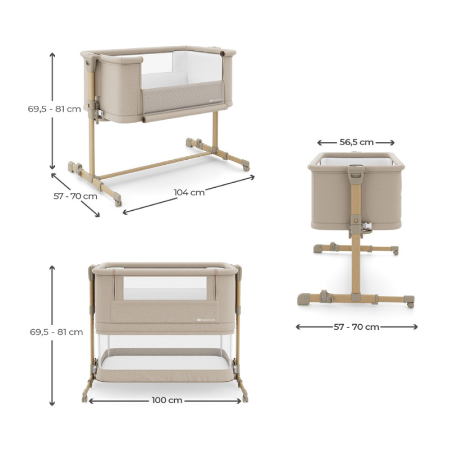 Бебешка кошара KinderKraft Nestee Grow 2 Beige