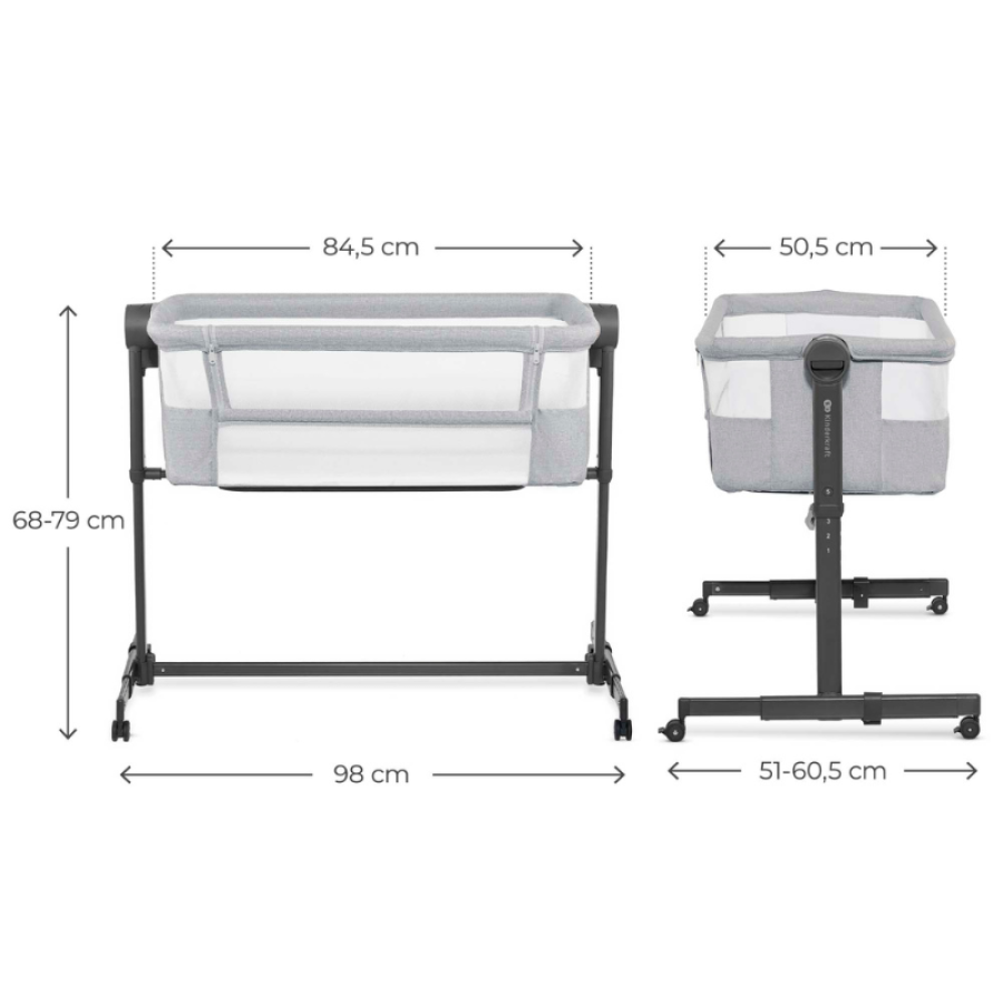 Бебешка кошара KinderKraft Nestee Up 2 Grey