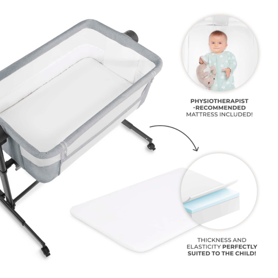 Бебешка кошара KinderKraft Nestee Up 2 Grey