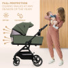 Kinderkraft Yoxi бебешка количка 3в1 Mystic Green