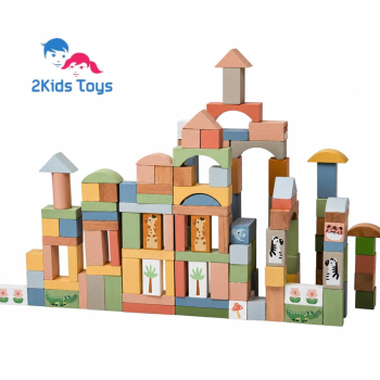 Дървени блокчета за игра Safari 120 броя