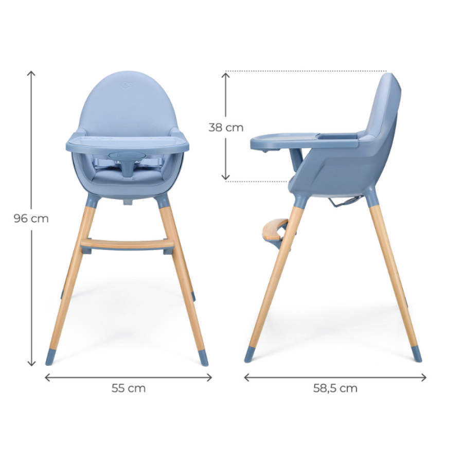 Kinderkraft Fini 2 столче за хранене Nordic Breeze