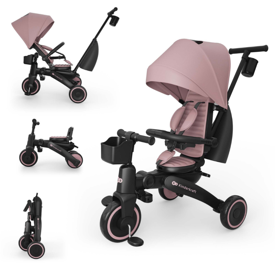 Сгъваема триколка Kinderkraft Jazz 3 розова