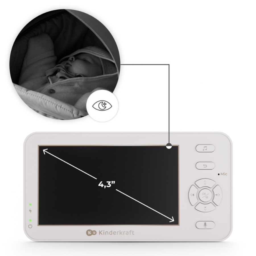 Бебефон KinderKraft Niteeye Travel White