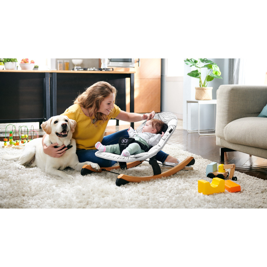 Kinderkraft шезлонг FINIO бяло