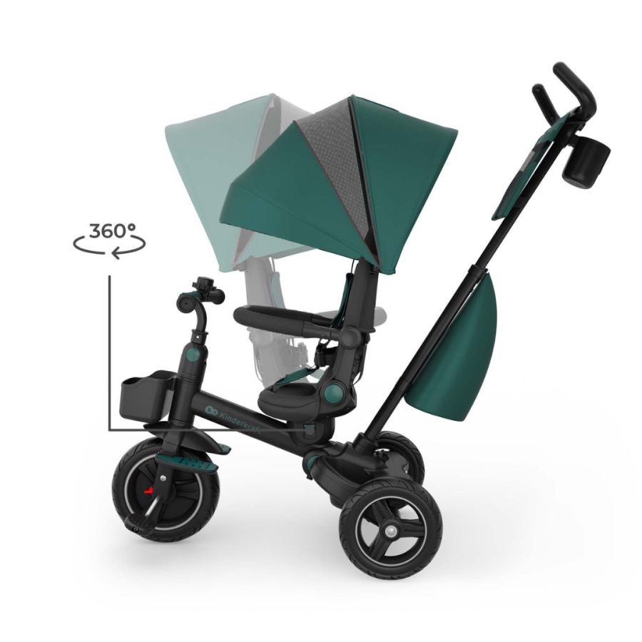 Детска триколка KinderKraft Spinstep 2 Plus зелена