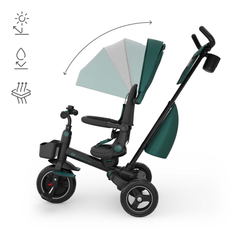 Детска триколка KinderKraft Spinstep 2 Plus зелена