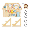 Дървена занимателна дъска/ бизи борд Lion's House