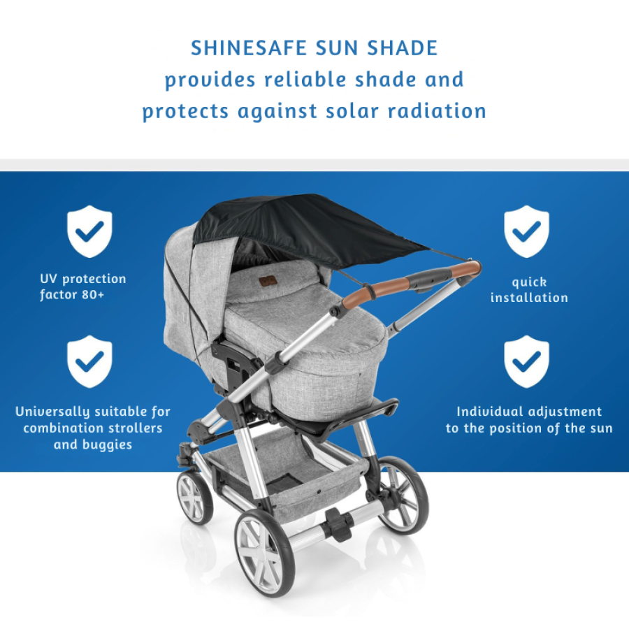 Reer ShineSafe сенник за бебешка количка 84291 черен