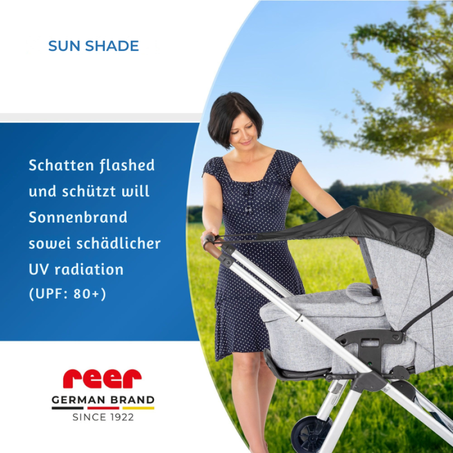 Reer ShineSafe сенник за бебешка количка 84291 черен