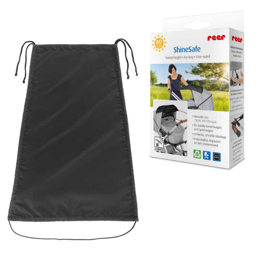 Reer ShineSafe сенник за бебешка количка 84291 черен