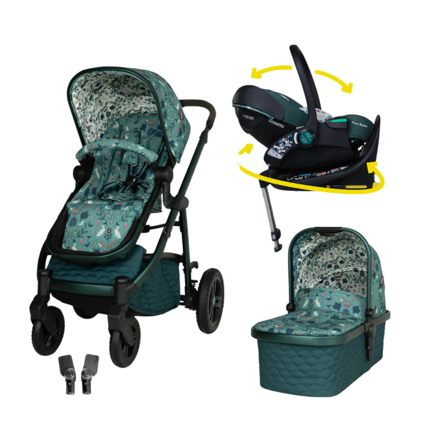 Бебешка количка Cosatto CT5629 Wow 3 Masquerade и столче за кола CT6081 Acorn Recline плюс CT6005 база
