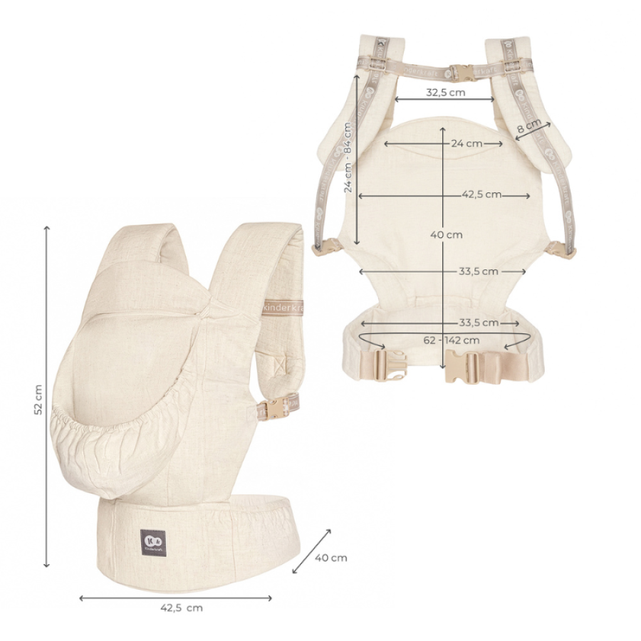 Ергономична раница Kinderkraft Elara Beige