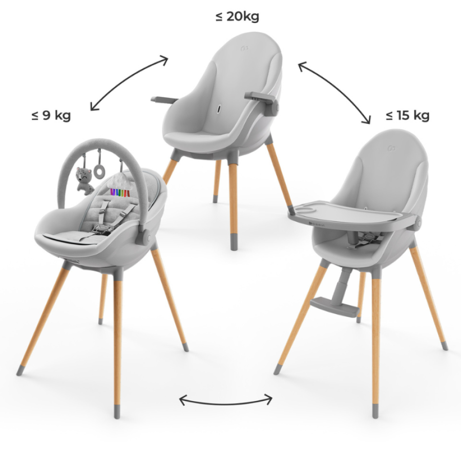 Столче за хранене KinderKraft Fini Up Grey