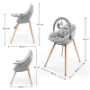 Столче за хранене KinderKraft Fini Up Grey