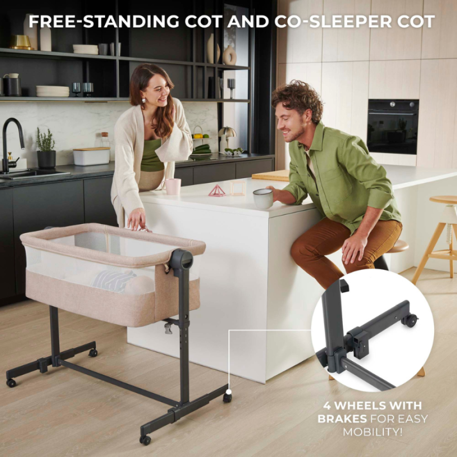 Бебешка кошара KinderKraft Nestee Up 2 Light Grey
