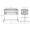 Бебешка кошара KinderKraft Nestee Up 2 Light Grey