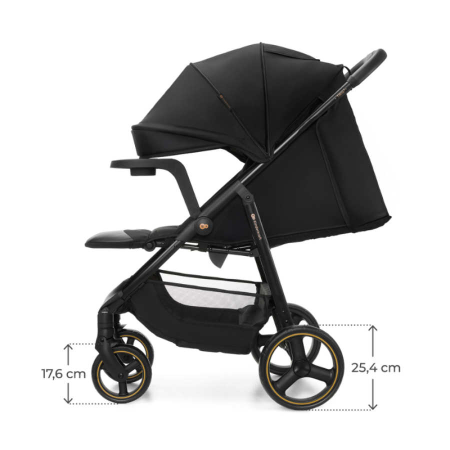 Бебешка количка с табла Kinderkraft Trig 3 Onyx Black