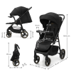 Бебешка количка с табла Kinderkraft Trig 3 Onyx Black