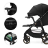 Бебешка количка с табла Kinderkraft Trig 3 Onyx Black