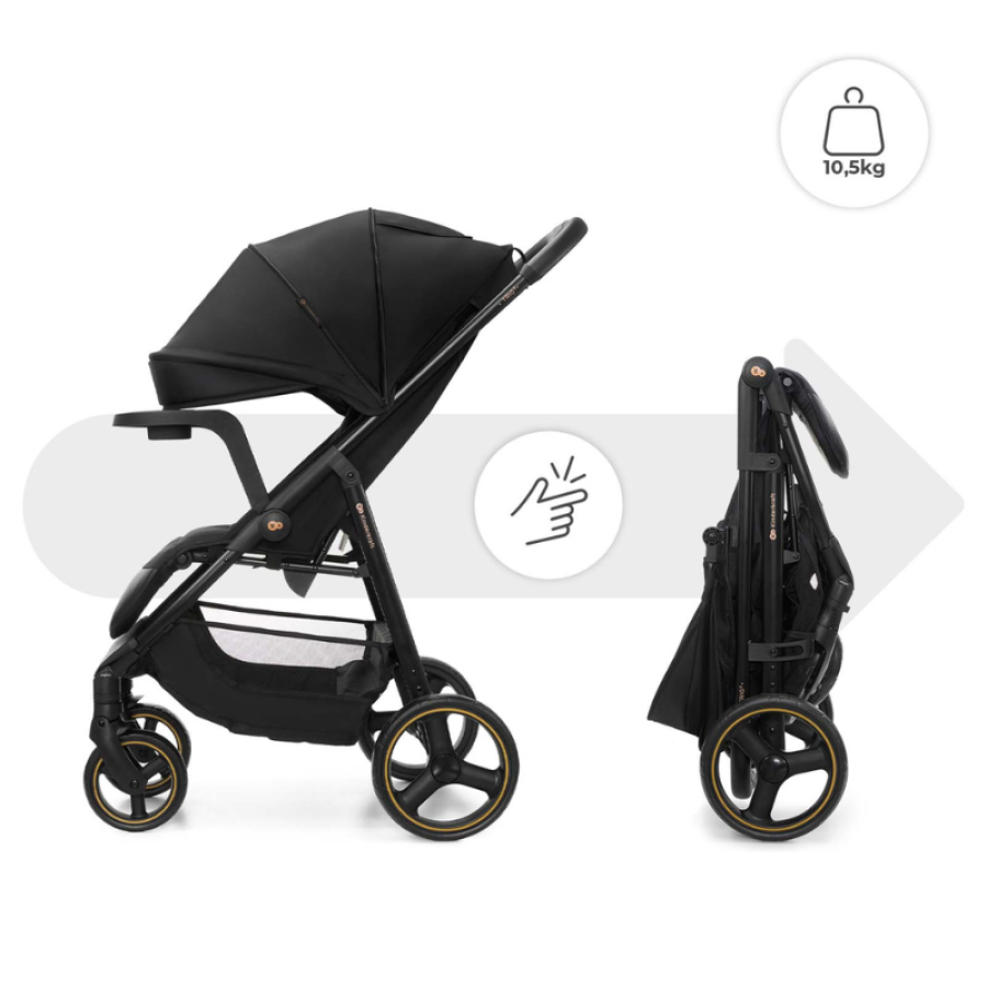 Бебешка количка с табла Kinderkraft Trig 3 Onyx Black