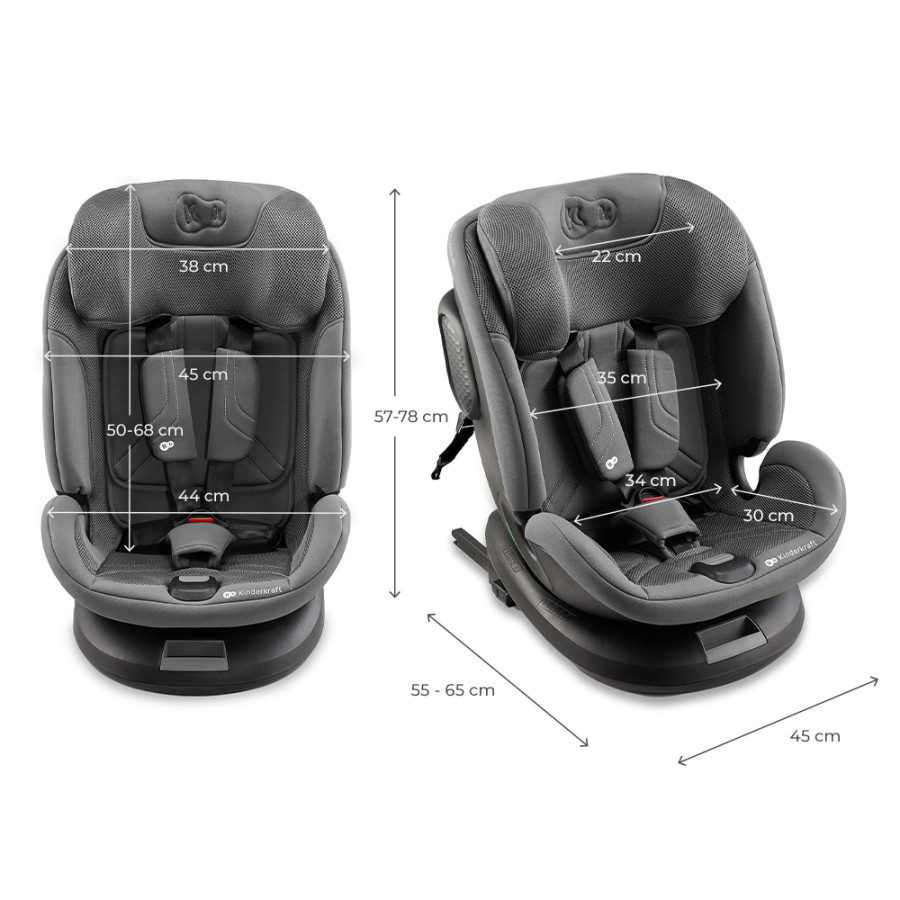 Kinderkraft XPEDITION 3 столче за кола i-Size Grey