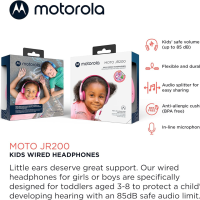 Motorola детски слушалки с кабел MOTO JR200 BLUE