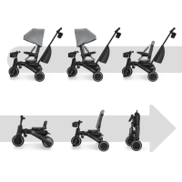 Сгъваема триколка Kinderkraft Jazz 3 сива