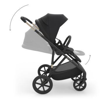 Бебешка количка 2в1 Kinderkraft Prime 3 Black