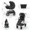 Бебешка количка 2в1 Kinderkraft Prime 3 Black