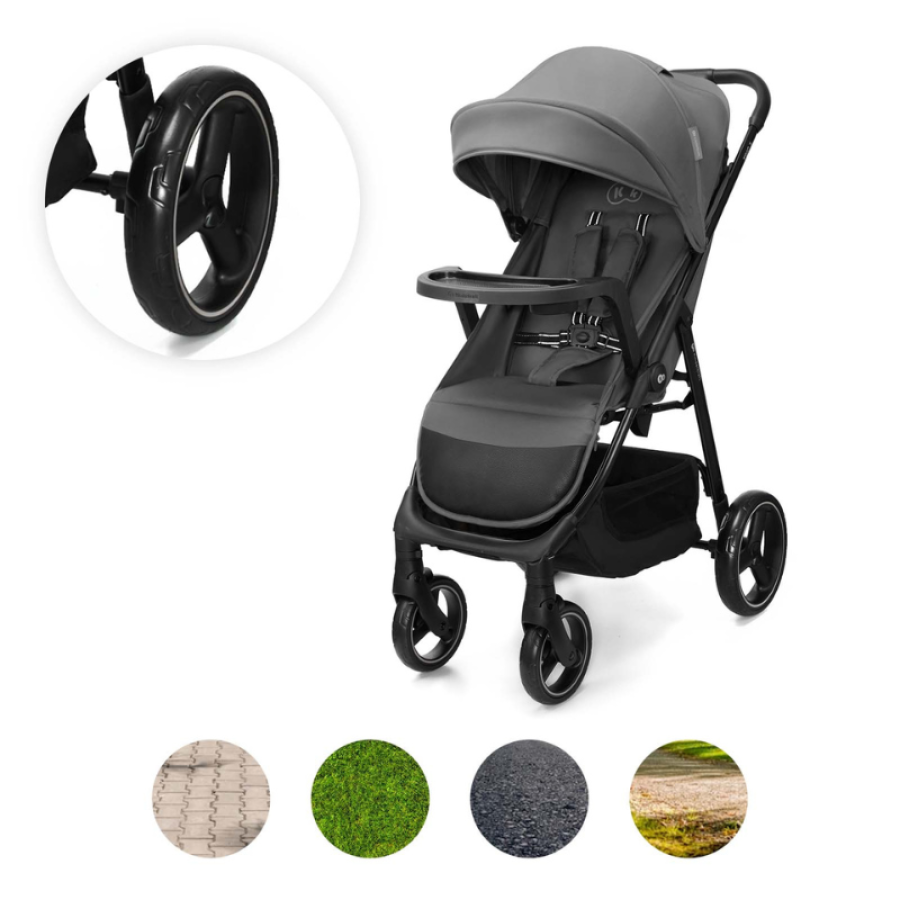 Бебешка количка с табла Kinderkraft Trig 3 Granite Grey