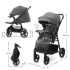 Бебешка количка с табла Kinderkraft Trig 3 Granite Grey
