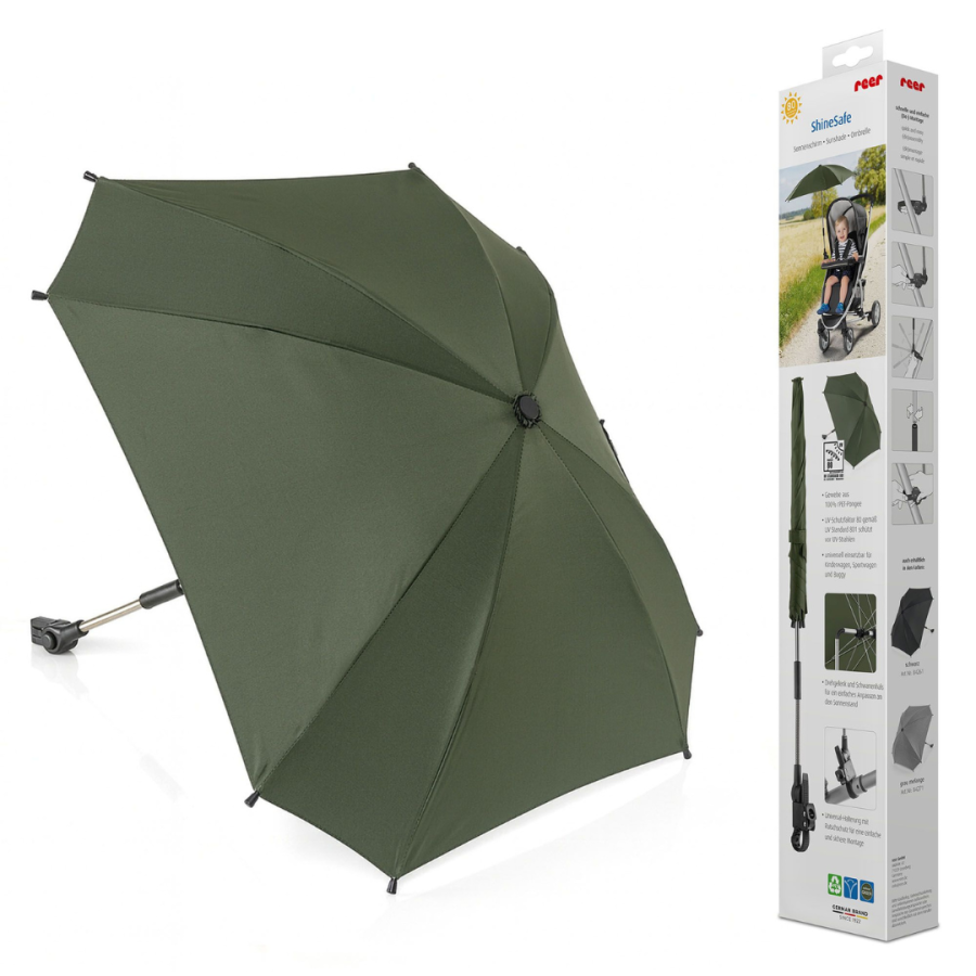 Чадър за бебешки колички UPF 80+ ShineSafe+ Forest Green