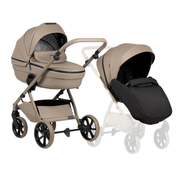 Tutis UNO 6+ Leather бебешка количка 2в1 185 Nocciola