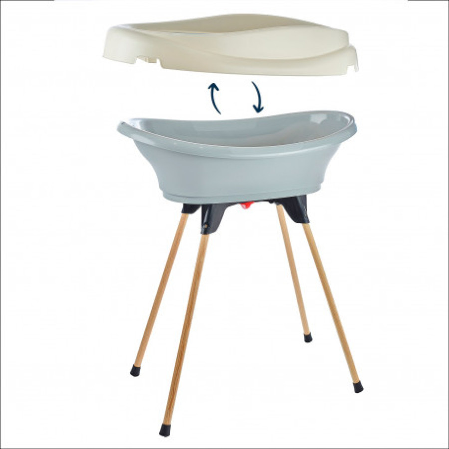 2199200 Thermobaby Vasco вана+поставка+повивалник+тръба Grey Charm