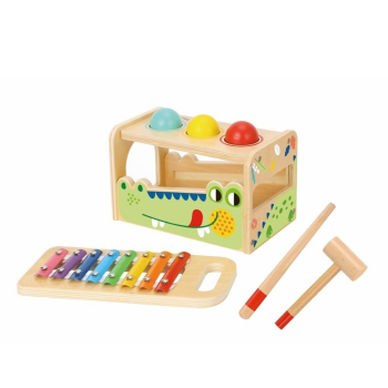 Дървена играчка с ксилофон Crocodile