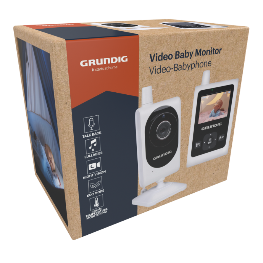 Grundig 33422 видео бебефон 2.4" дисплей