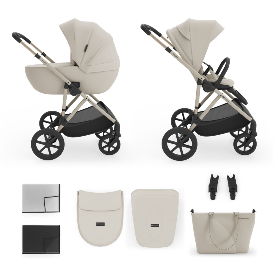 Бебешка количка 2в1 Kinderkraft Prime 3 Beige