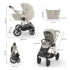 Бебешка количка 2в1 Kinderkraft Prime 3 Beige