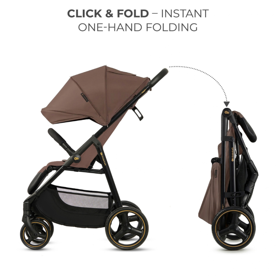 Бебешка количка Kinderkraft Trig 3 Velvet Mocca