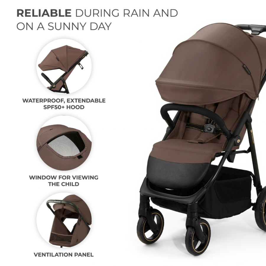 Бебешка количка Kinderkraft Trig 3 Velvet Mocca