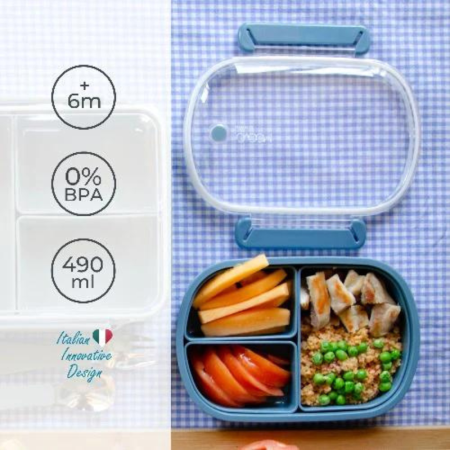 Nuvita 4420 малка кутия за храна 490ml Powder blue Nuvita 4420 малка кутия за храна 490ml Powder blue