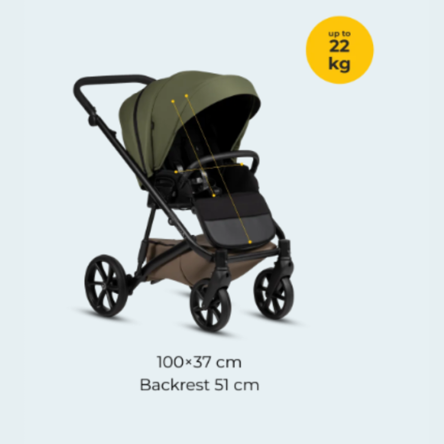 Tutis VIVA 6+ Leather бебешка количка 2в1 Vanila