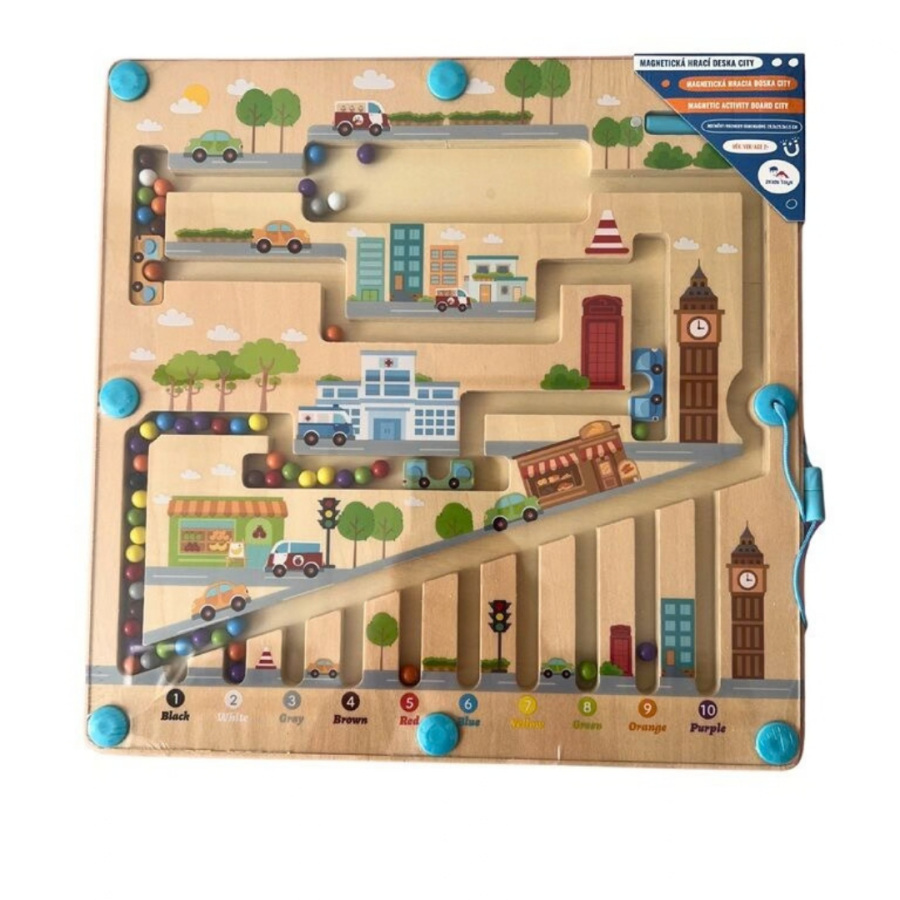 Дървена магнитна игра City