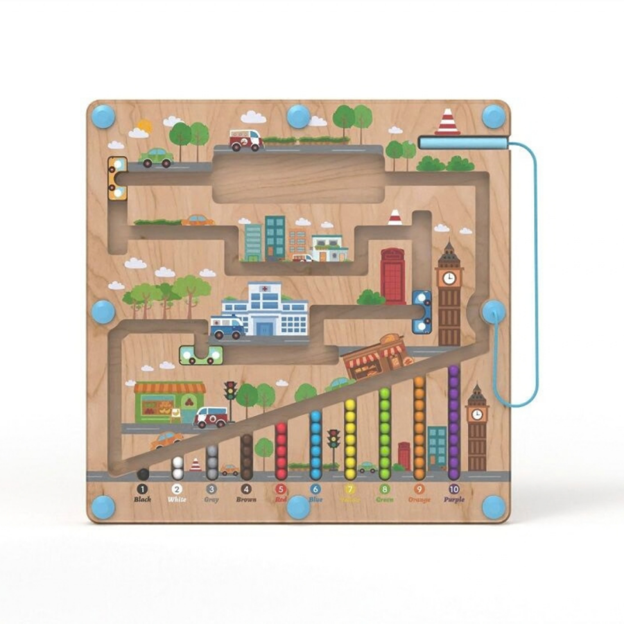 Дървена магнитна игра City